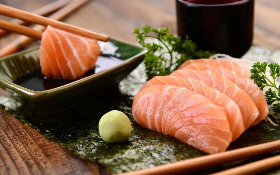 Ձուկը ճապոնական սննդակարգի հիմնական բաղադրիչներից մեկն է, բացառությամբ սաղմոնի նման ճարպային տեսակների 